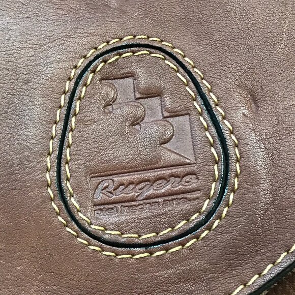 Vintage Rugero Brown Leather Messenger Bag Briefcase Removable Strap Lock & Key - Picture 9 of 16